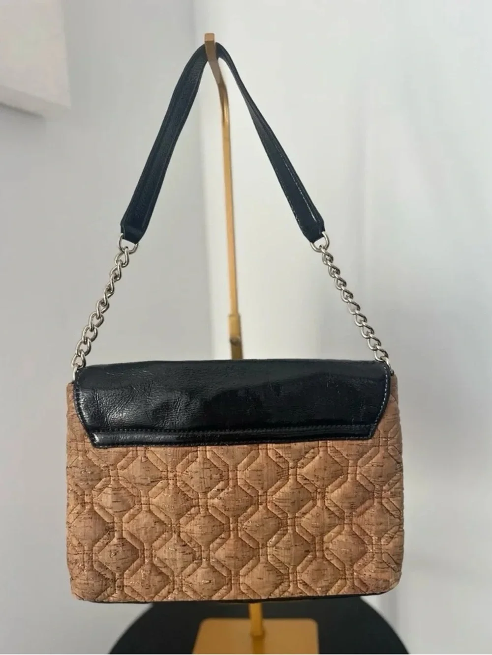 Kate Spade Quilted Cork and Patent Leather Handbag